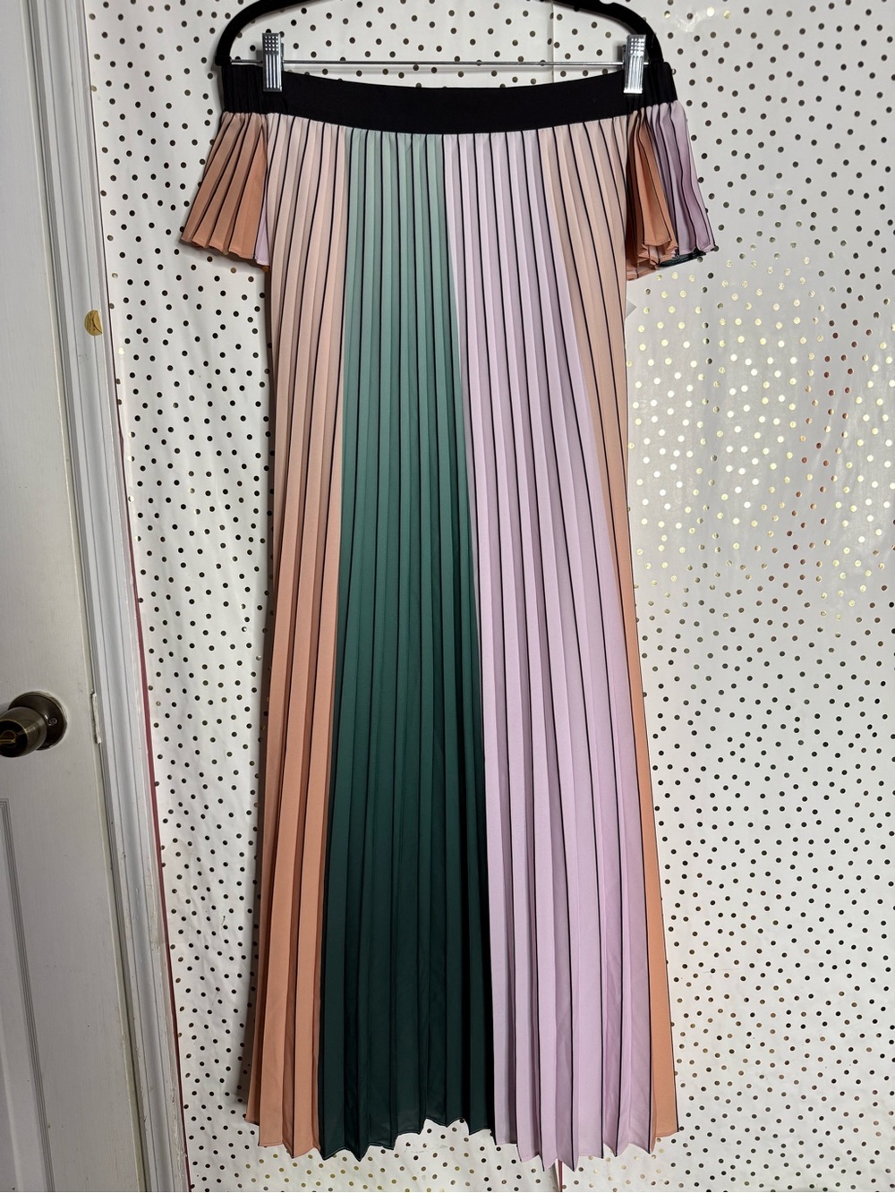 Ted Baker Fernee Colour Block Pleated Maxi Dress, Multi